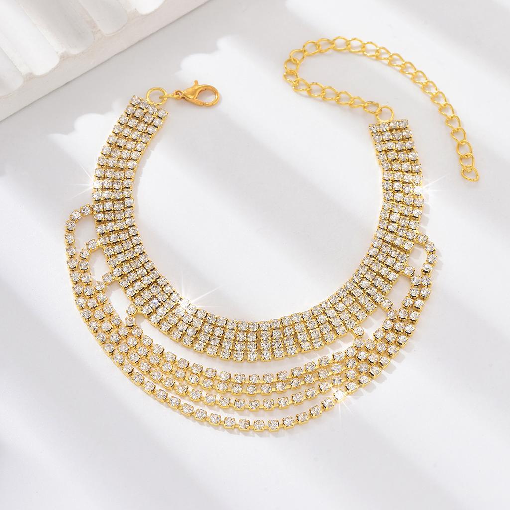 1 Chaîne Griffe Tendance pour Femme Série Gland Multicouche Chaîne de Pieds Tourisme Extérieur Plage Banquet Fête Festival Cadeau