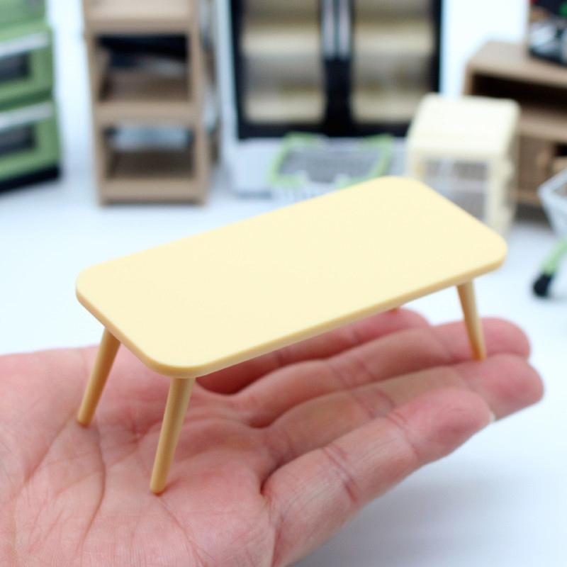 Dollhouse Grid Space Mini Tea Table Micro Scene Model Diy Living Room Family Toys Doll Girl Gift Dollhouse Furniture Accessories