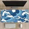 Great Wave Gaming Mouse Pad Large Desk Mat Japanese Ocean Extended Keyboard Mat Non Slip Gamer Carpet For Office Laptop Computer