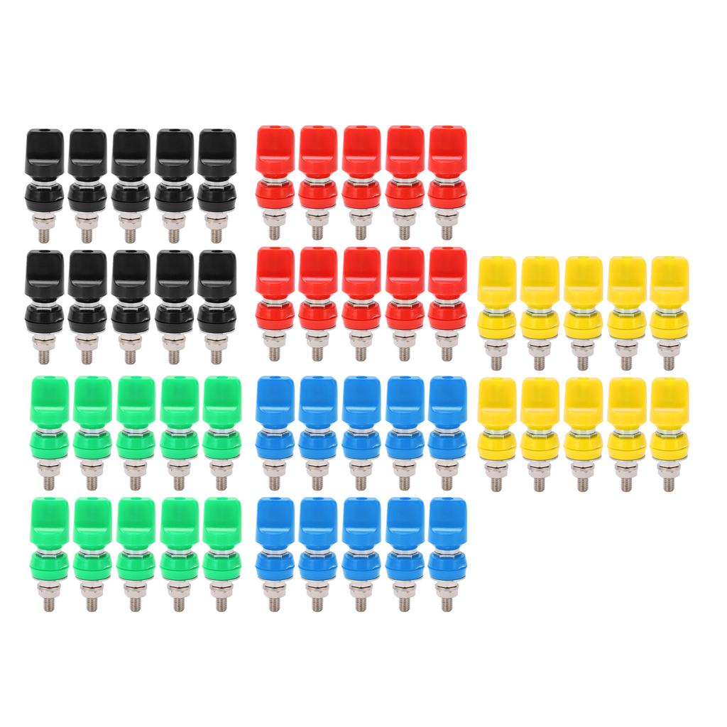 Power Terminal ABS Shell Terminal Binding Post M6 with 4mm Banana Plug for Automobiles for Electronic Equipment for Ship