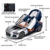 1:32 Tourbillon Atlantic Model Car Toy Openable Hood Exquisite Interior Vehicles Models Sound Light Supercar Collectible Item