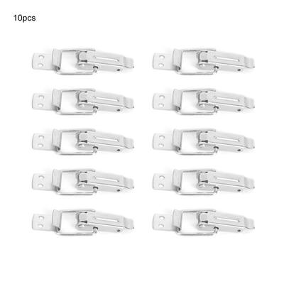 10pcs Spring Hasp Lock Buckle Wooden Chest Box Toggle Latch Catch Zinc Plated Iron