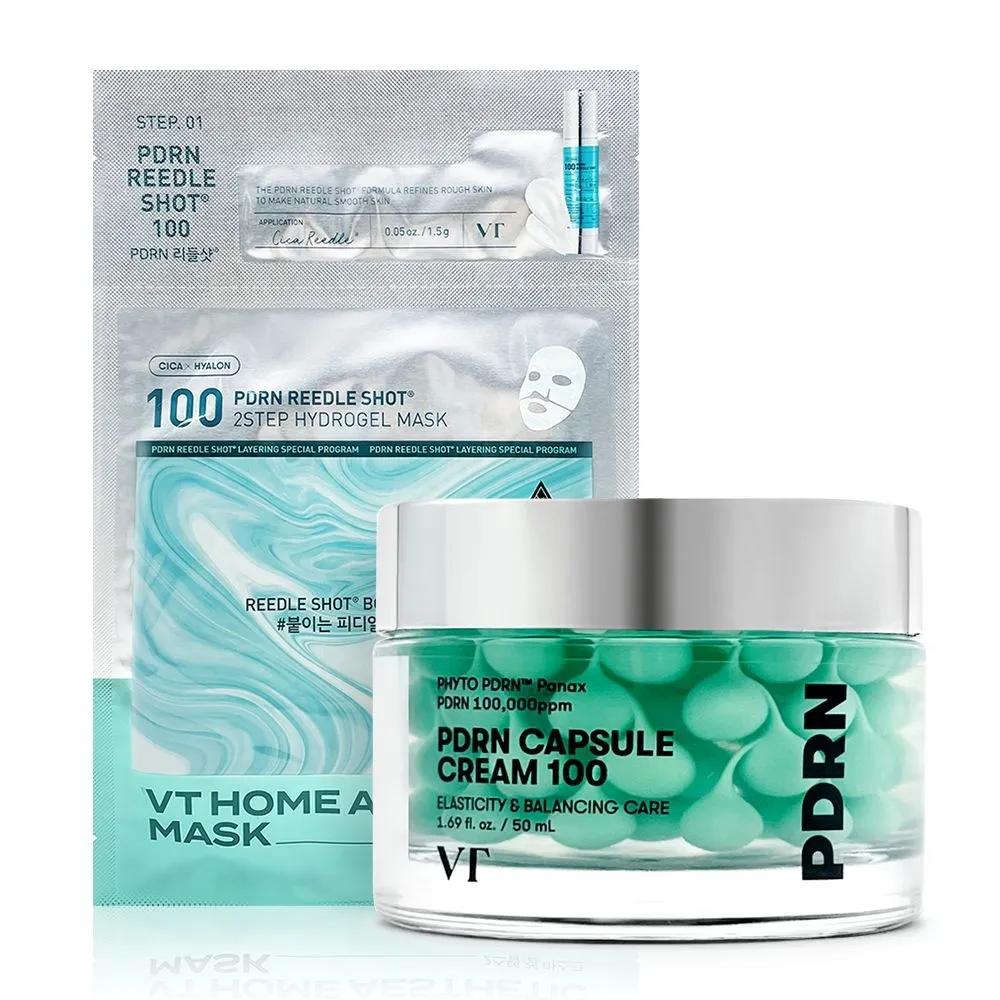 VT COSMETICS PDRN Capsule Cream 50ml + VT PDRN Riddle Shot 100 2-Step Mask