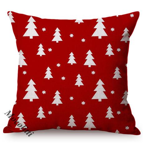 Colorful Cartoon Christmas Pattern Print New Year Sofa Decoration Throw Pillow Case Cotton Linen Xmas Gift Cushion Cover Cojines