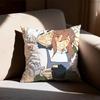 Cherry Crush Chibi Anime  Pillow Case Antidustmite Pillowcase Invisible Zipper Silky Short Plush Sofa Cushion Cover