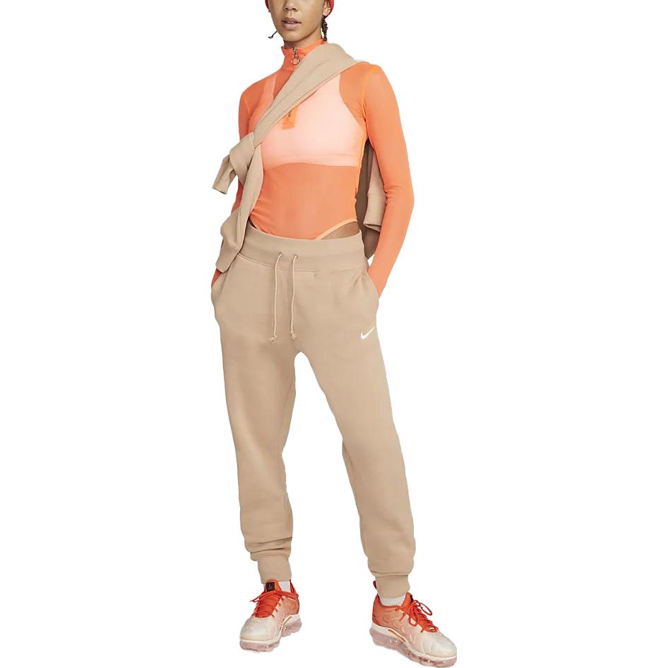 New Nike Knitted Sweatpants Women's Tan DQ5688-200