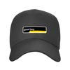 Good Boy Baseballkappe Schwarz Gelbes Logo Lässige Sportliche Mütze Verstellbare Passform Polyester