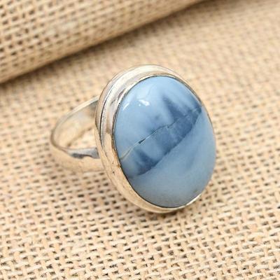 Owyhee Opal Gemstone Handmade Jewelry 925 Sterling Silver Ring For Wedding Gift