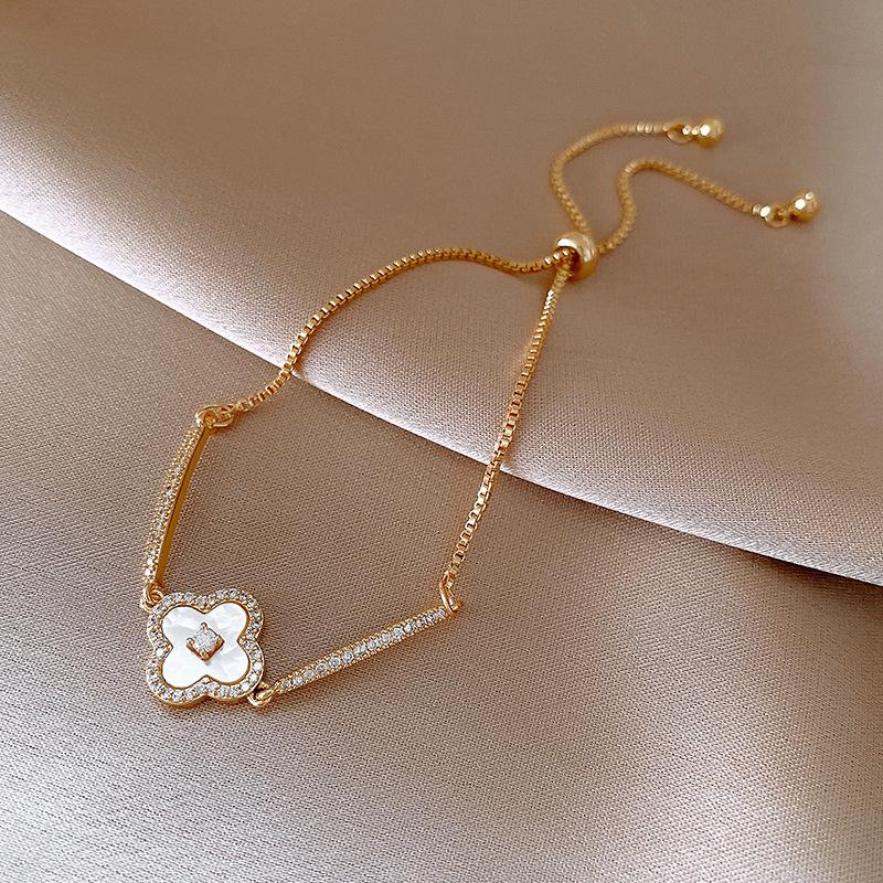 Elegant Zircon Gourd Patchwork Bracelet - Versatile Light Luxury Accessory