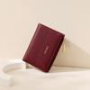Pu Leather Business Card Holder Large Capacity Bank/ID/Credit Card Bag Women Short Wallet  Shopping