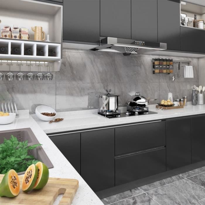 Film autoadhésif - VIDAXL - Noir - 500x90 cm - 2 pcs - PVC Imperméable