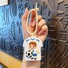 Bag Pendant with Hanging Chain, Cartoon Star Design Soft Silicone Stress Relief Keychain, Schoolbags Bag Decoration