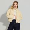 Shetu Women's Loose Fit Stand Collar Short Jacket