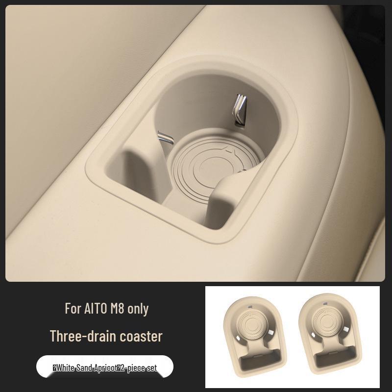 AITO Three-Row Cup Coaster & Holder Storage Box for Car Interior Decoration