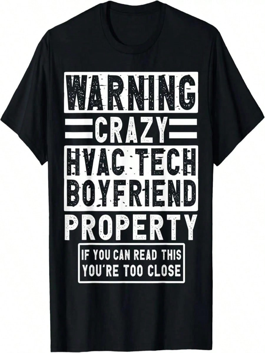 Hvac Tech Girlfriend Apparel - Funny Girlfriends Design T-Shirt S разноцветный