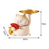 Cat Resin Sculpture: Versatile Organizer for Home and Office Decor
