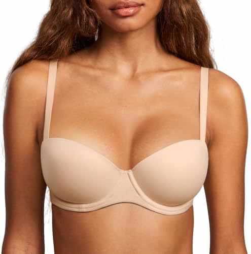 DOBREVA Soutien-gorge Balconnet Ligerement Rembourré pour Femme T-shirt Sup