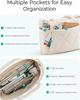 Tote Bag for Women, Puffy Tote Bag with Zipper, Large Quilted Shoulder Bag with Compartments for Travel, Work, Gym
