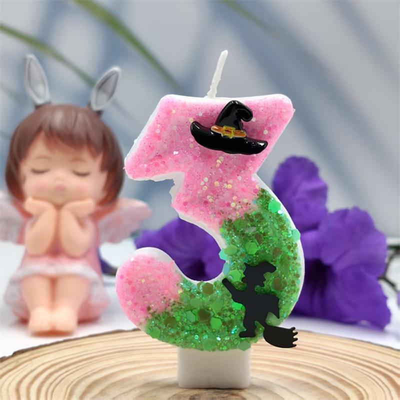 Witch Digital Candles and Digital Specifications Are Complete and Niche Exquisite Creative Design Birthday Cake Atmosphere