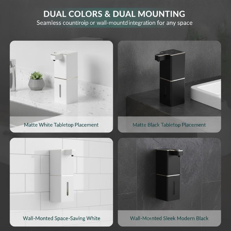 Intelligent Touchless Soap Dispenser Wall Mounted Automatic Infrared Sensor Hand Soap Dispenser Bathroom Kitchen