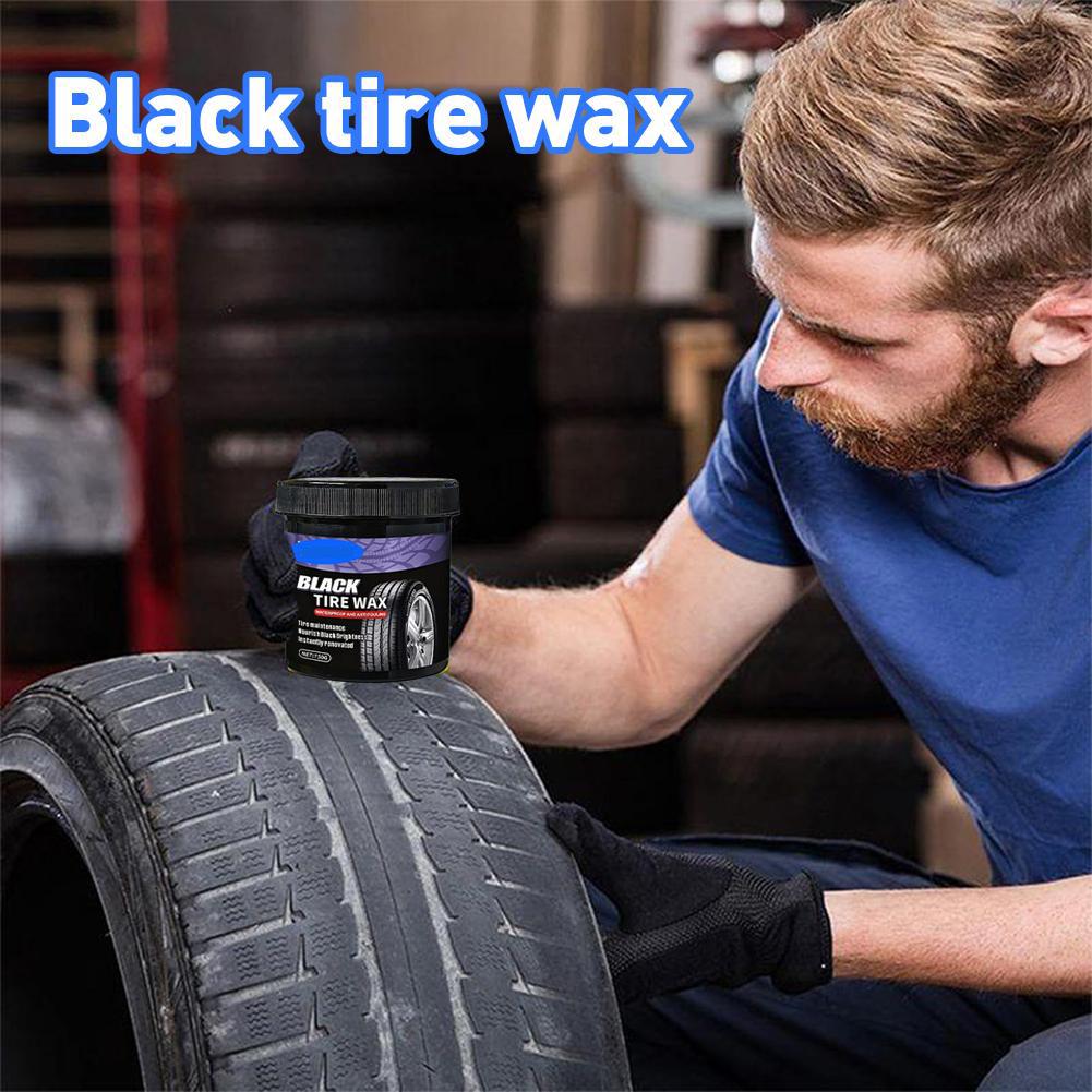 Black Tire Wax For Plastic And Rubber Repair Tire Interior Repair Wax,Multi-purpose Car Care,lasting Polish H1X8