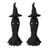 1/2Pcs Hand-Painted Enchanting Witch Statue Halloween Tree Root Black Witch Figurine Resin Sculpture Home Holiday Party Decoration Ornament