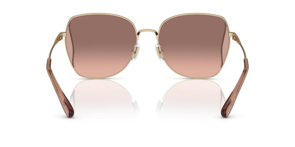 Coach Shiny Light Gold Size HC7158D CL906 Women's Sunglasses, 58,