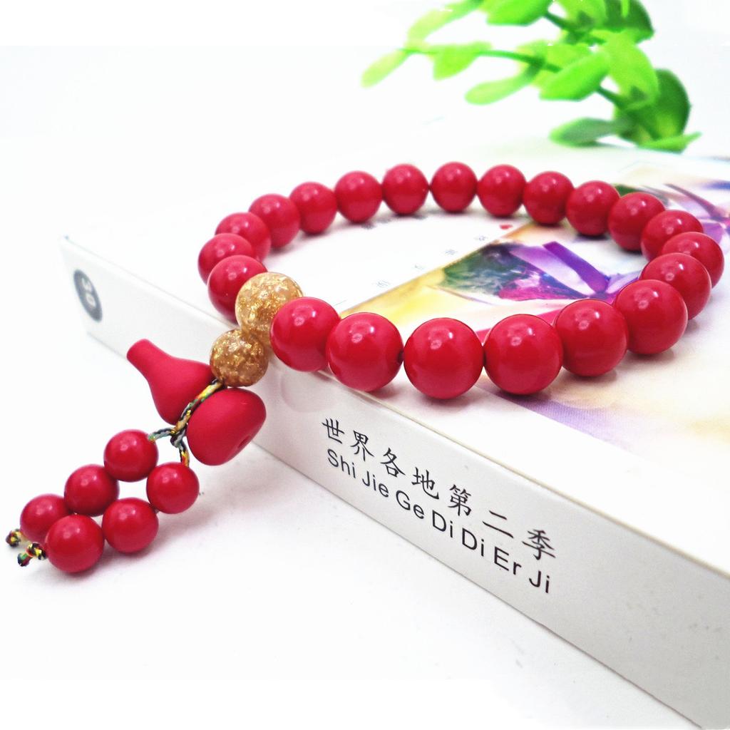 Cinnabar Cherry Pixiu Bracelet Birthday Red Cinnabar Bracelet Single Circle Women's DIY Jewelry Accessories Giveaway