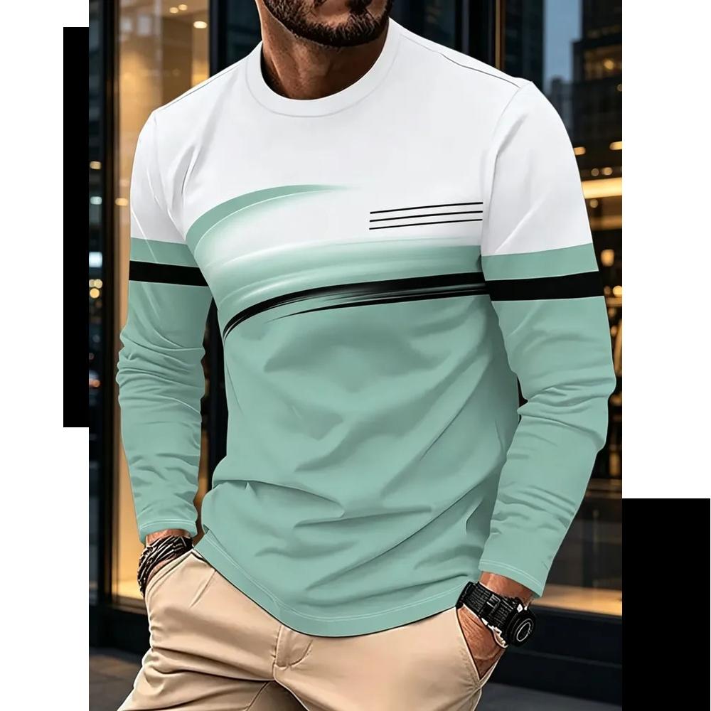 Casual Ademende Heren Lange Mouwen Comfortabele Veelzijdige Pullovers Lange Mouwen Heren