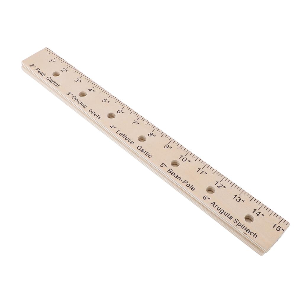 30 Inch Wooden Plant Ruler Foldable Planting Ruler with Holes Portable Garden Ruler with Plant