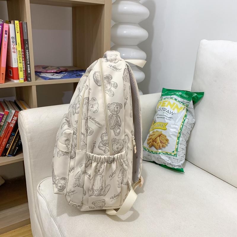 Skolväska Kvinnlig College Student Casual Tryckt Ryggsäck