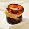 3/4 Pcs Thickened Irregular Resin Bracelet Wide Cuff Bracelet Set Exaggerated Chunky Bangles  Gifts
