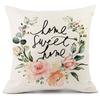 Pillow Case Spring Throw Pillow Case Flower Truck Farm Print Home Decor Cushion Cover Back Cushion