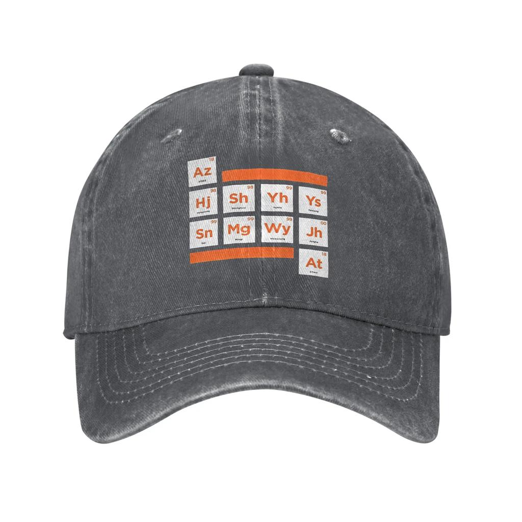 Washed Baseball Cap ATEEZ  Periodic Table Summer Trucker Hat For Unisex Unisex  Fashion Outdoor Gym Sun Baseball Caps