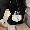 New High-end Lychee Pattern Love Contrasting Platinum Bag Portable Shoulder Crossbody Women's Bag