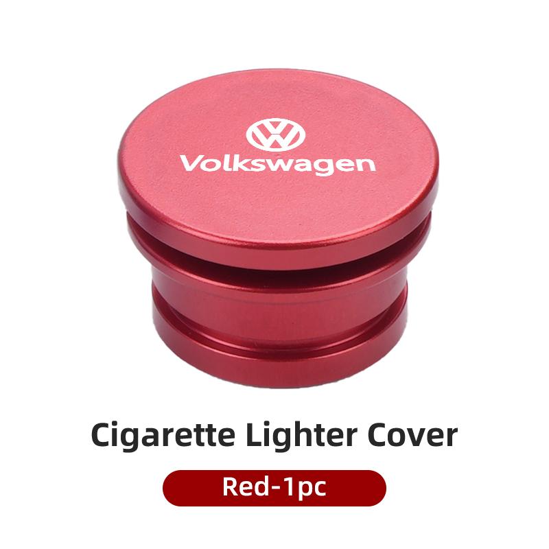 CUP1 Metal Car Cigarette Lighter Cover Decorative Cover DustProof Dust Cover Auto Accessories For VW GTI Polo Passat Scirocco Tiguan
