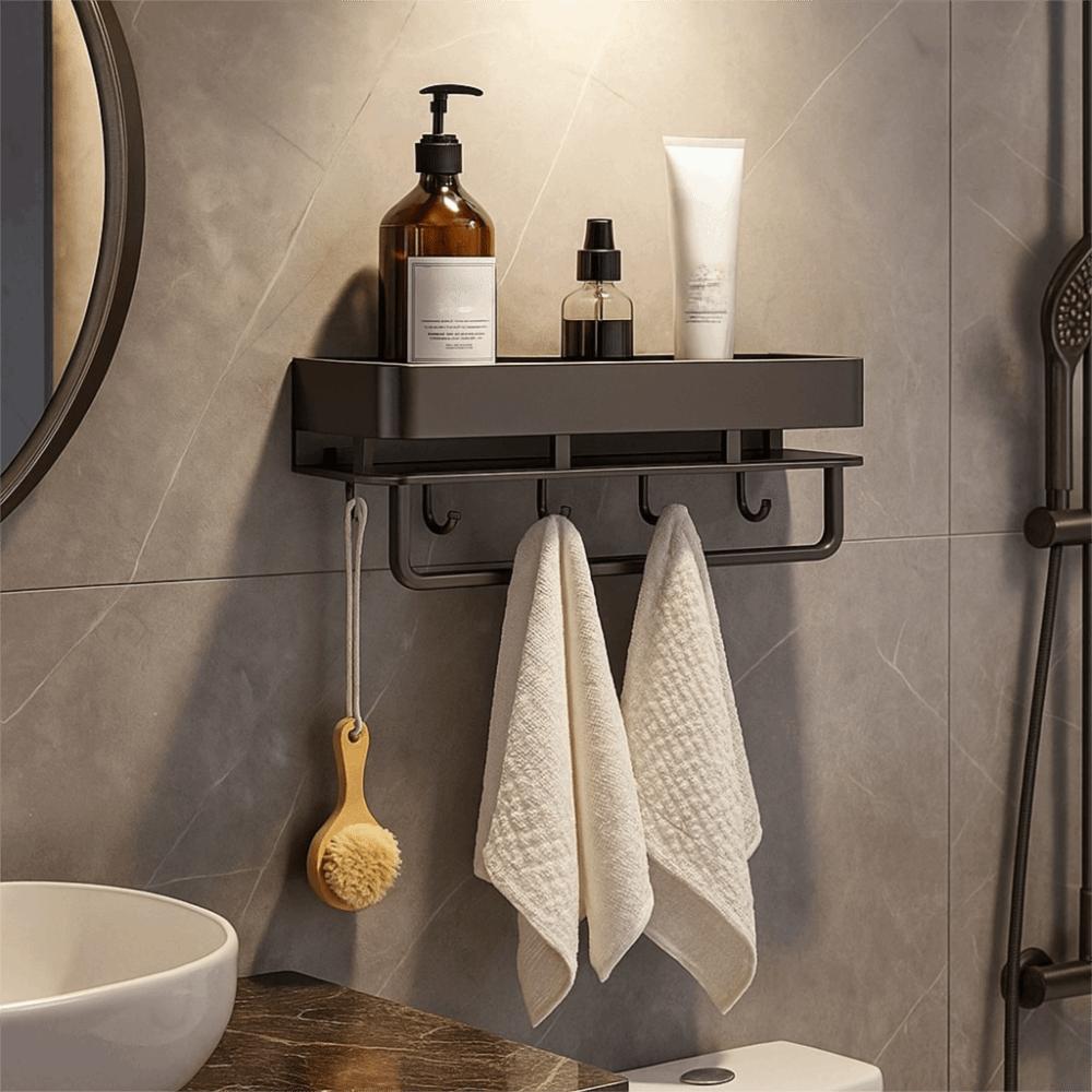 Rustproof Wall Shelf Wear-resistant Organizer Rack Durable Shower Storage Rack  Apartment