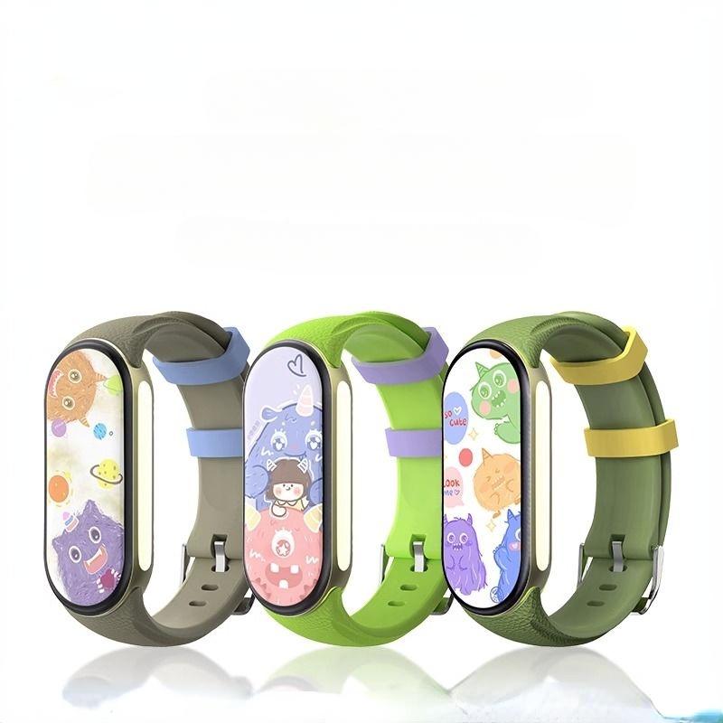 

Для Xiaomi ремешок для часов для Xiaomi браслет 8 кожаный силиконовый браслет 8nfc браслет mi8 кожаный браслет с зернистым цветом контрастный браслет