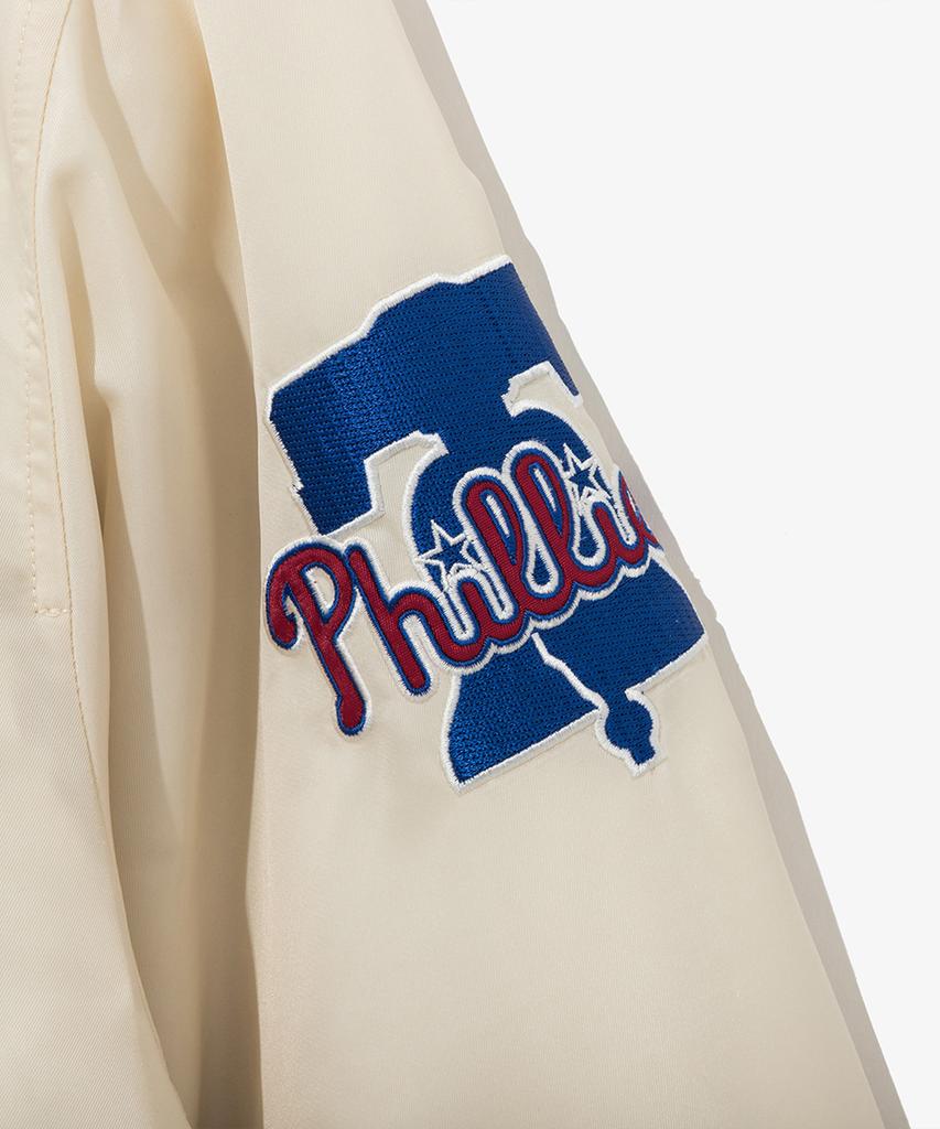 New Era Mlb Philadelphia Phillies Authentic Stadium Jacket Ivory