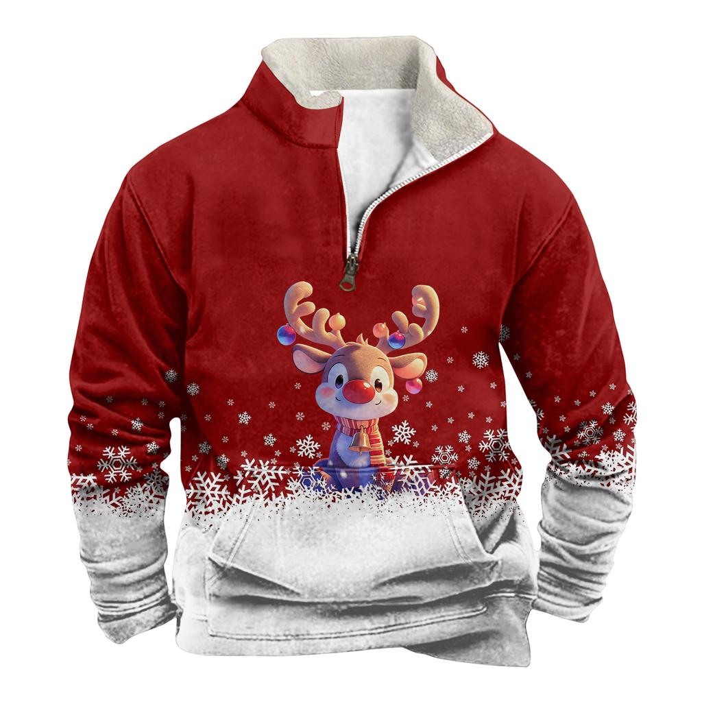 Spring And Men's Standing Collar Sweatshirt Is Outdoor Casual Sweaters Tops