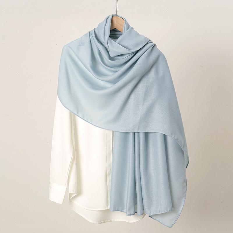 Autumn and winter hot-selling new monochrome linen women's scarf popular solid color cotton and linen feel long towel