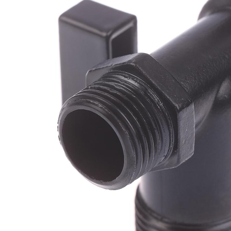 Black Faucet Outdoor Garden Anti-Freeze Bibcocks With Dual Outlet For Washing Machine 1/2 Inch Outdoor Hose Faucet Garden