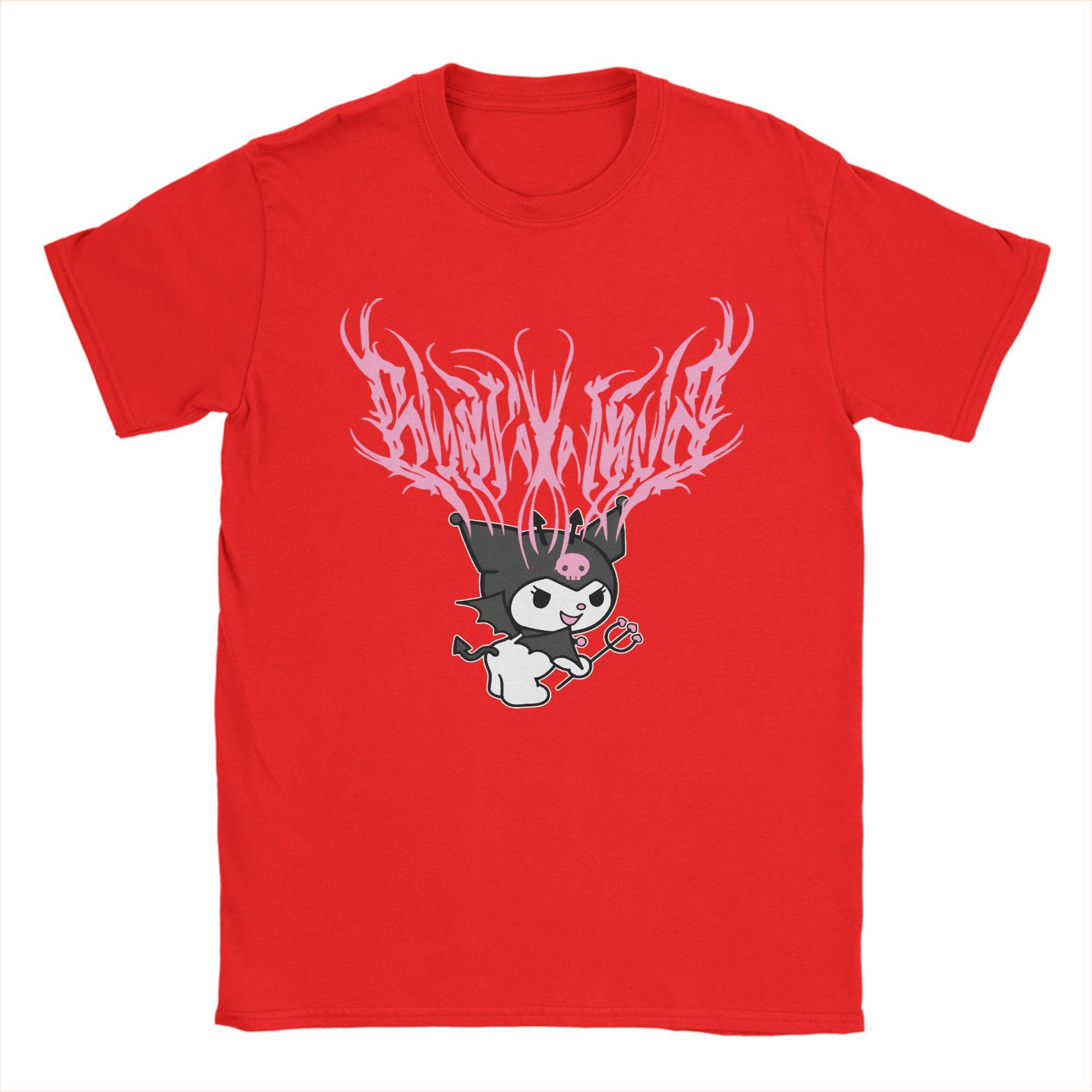 

Unisex TShirt Kuromi Awesome Cotton Tee Shirt Short Sleeve T Shirts Crew Neck Tops Plus Size S