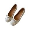 Fashion Versatile Small Single Shoes Women's Shoes Spring and Autumn 2025 Summer Bow Red Ballet Shoes
