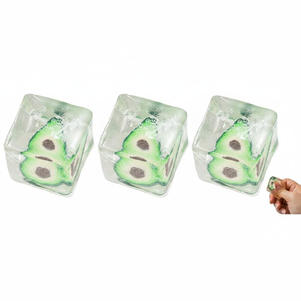 Kids  Childrens Slow Rebound Ice Cubes Squishy Squeeze Toy - Stress Relief Sensory Fidget for Adults, ADHD Autism Relax, Party Favors Gift Presents