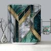 3D Geometric Marble Print Waterproof Shower Curtain,Modern Abstract Luxury Art Decorative Fabric Bath Curtain For Bathroom Decor