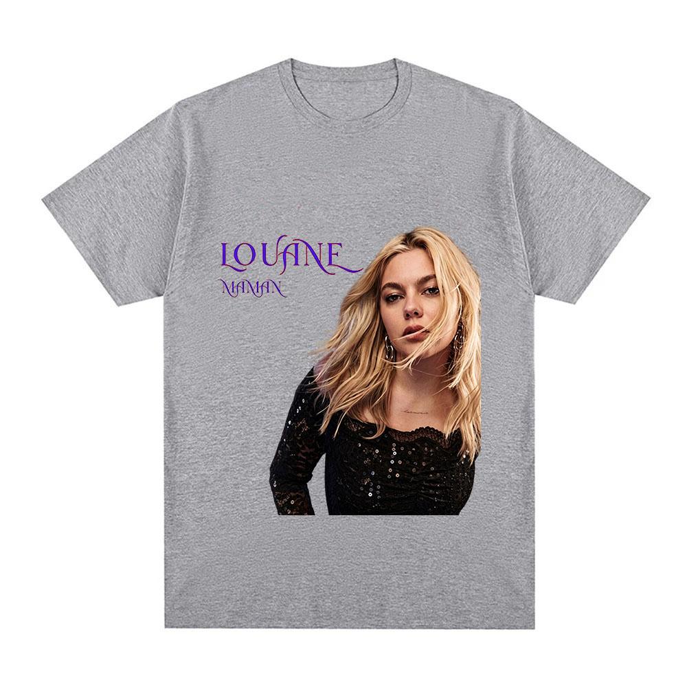 Louane 100 Cotton Tshirt Classic Aesthetic Graphic Print Tees Unisex Casual Streetwear Spring Summer Fashion Round Neck Tops