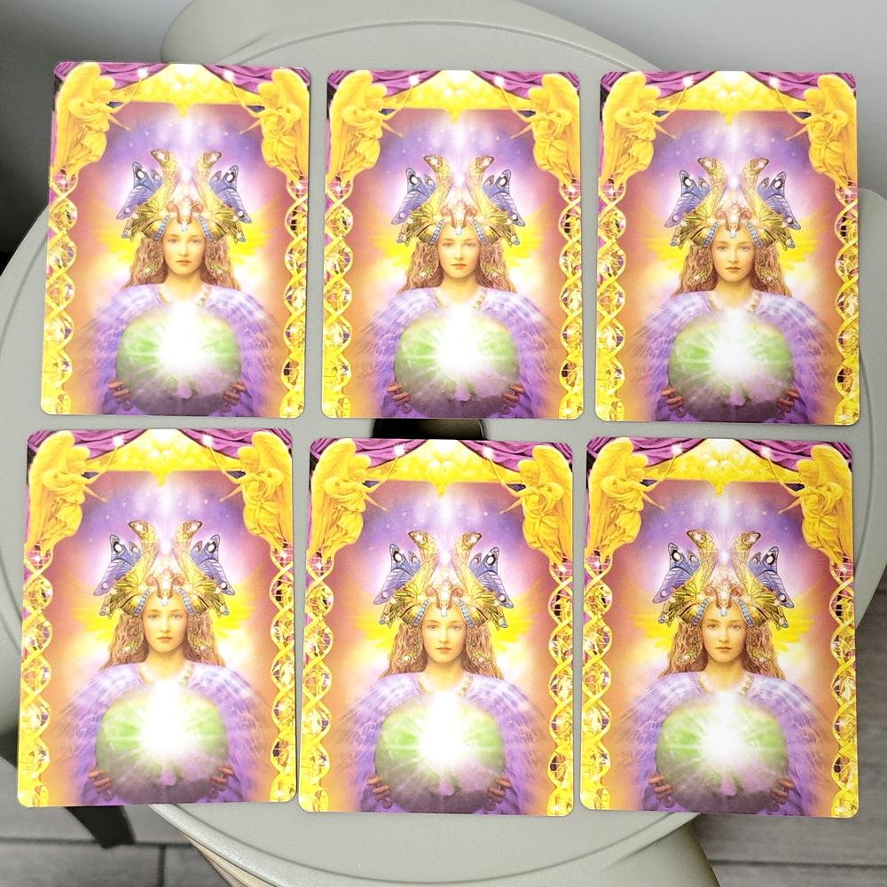 Mazzo Oracle Risposte degli Angeli in Lingua Spagnola 44 Pezzi Carte Oracle PDF Guida Digitale 10,4*7,3cm
