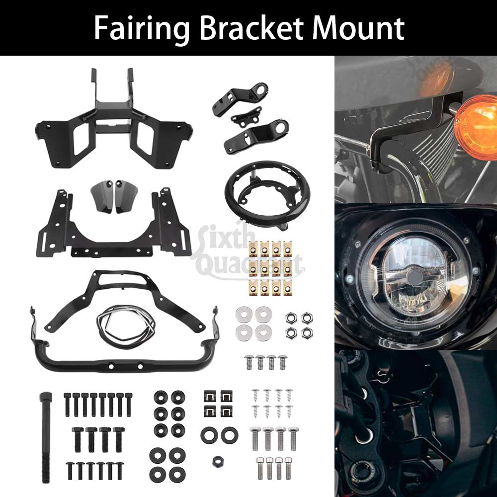 Fairing Bracket Mount With Headlight Mounting Bracket Ring Trim Cover Motorcycle For Harley Softail Low Rider ST FXLRST 2022-25