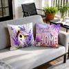 Lavender Flower Language Series Cushions Pillowcase Polyester Cushion Cover Throw Pillow Pillowcover Home Car Sofa Decor
